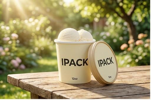 12oz Ice Cream Containers nrog Lids